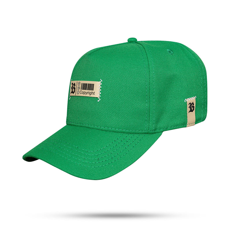 Boné Snapback Verde Copyright Bege