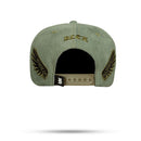 Boné Snapback Verde Oliva Suede New Wings Piano