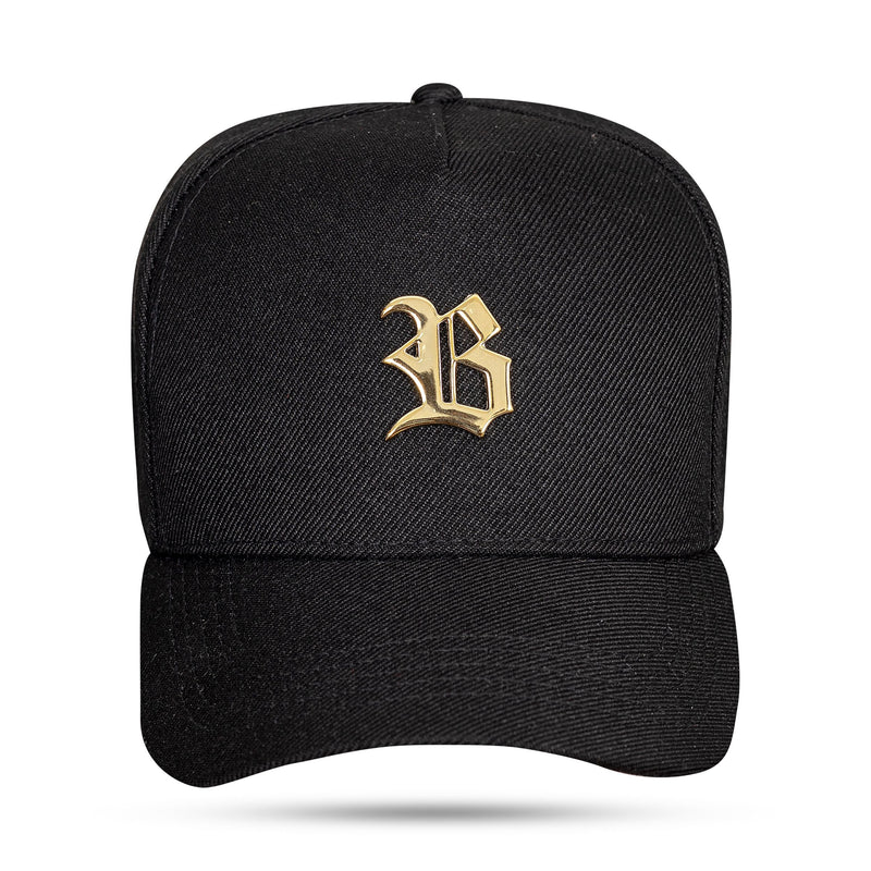 Boné Snapback Preto Metal Wings Gold