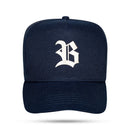 Boné Snapback Azul Marinho Metal Brushed Silver