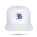 Boné Snapback Branco Brasil Brasão Aba Reta 🇧🇷