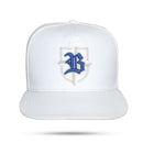 Boné Snapback Branco Brasil Brasão Aba Reta 🇧🇷