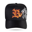 Boné Snapback Preto Dragon Fire Branco