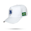 Boné Snapback Branco Brasil Brasão 🇧🇷