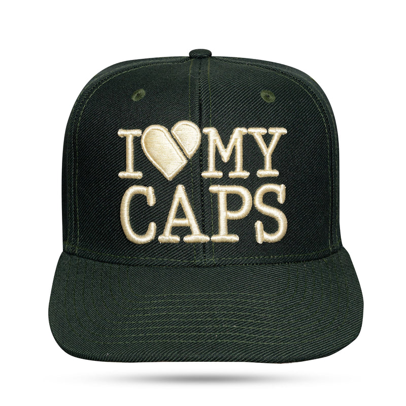 Boné Snapback Verde Musgo I Love My Caps Aba Reta