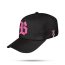 Boné Strapback Preto Logo Suede Pink