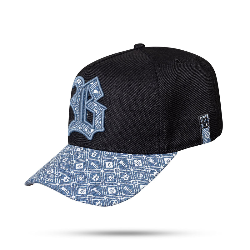 Boné Strapback Preto Jeans New Identity