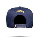Boné Snapback Azul Marinho Strass Laranja Flúor