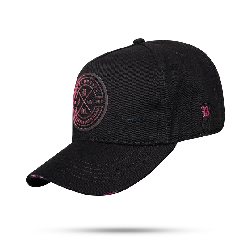 Boné Snapback Preto Zero Um Destroyer Rosa
