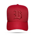 Boné Snapback Vermelho Logo Alto Relevo Contra Aba Paisley