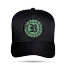 Boné Snapback Preto Logo Suede Follow Verde Bandeira