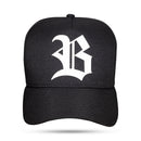 Boné Snapback Trucker Laser Preto Logo Branco