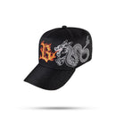Boné Kids Snapback Preto Dragon Fire Branco