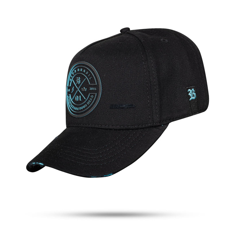 Boné Snapback Preto Zero Um Destroyer Azul
