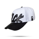 Boné Snapback Branco Vibe Preto Aba Couro