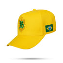Boné Snapback Amarelo Brasil Brasão 🇧🇷