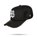 Boné Snapback Preto Aba Couro Black