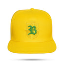 Boné Snapback Amarelo Brasil Brasão Aba Reta 🇧🇷