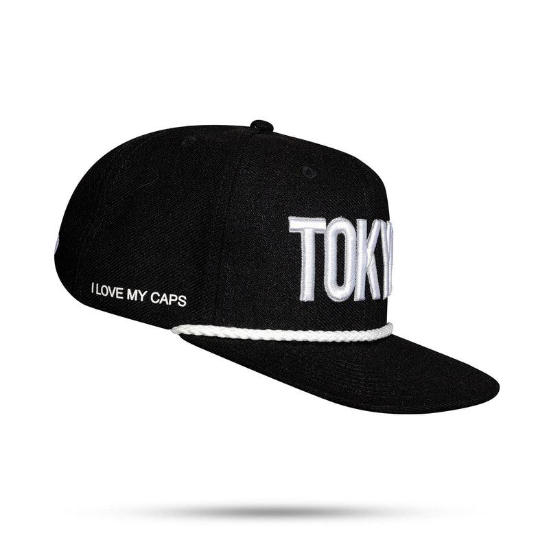 Boné Snapback Preto TOKIO Aba Reta