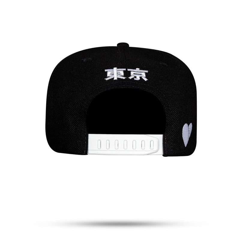 Boné Snapback Preto TOKIO Aba Reta