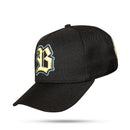 Boné Snapback Preto New Wings Couro Amarelo