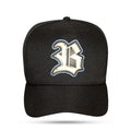 Boné Snapback Preto New Wings Couro Amarelo