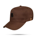 Boné Snapback Basic Marrom Chocolate Logo Preto