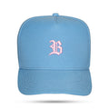 Boné Snapback Azul Claro Basic Rosa