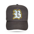Boné Snapback Cinza New Wings Couro Azul