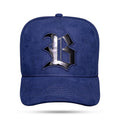 Boné Snapback Suede Azul Marinho Logo Black Piano