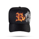 Boné Kids Snapback Preto Dragon Fire Branco