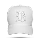 Boné Snapback Branco Logo Alto Relevo Contra Aba Paisley