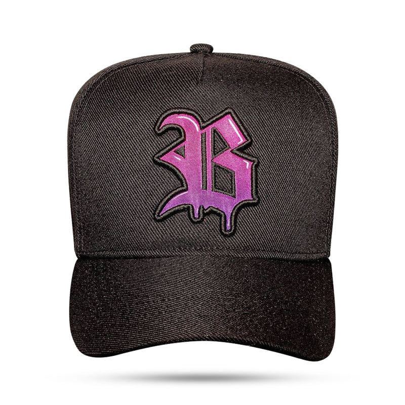 Boné Snapback Preto Logo Contour Splash