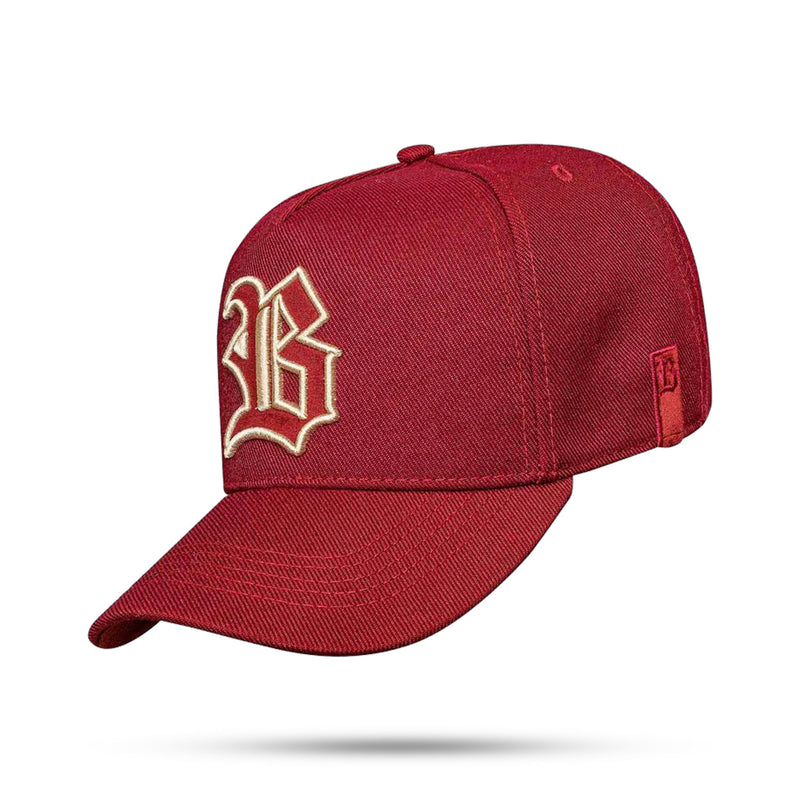 Boné Snapback Vinho Contour Veludo