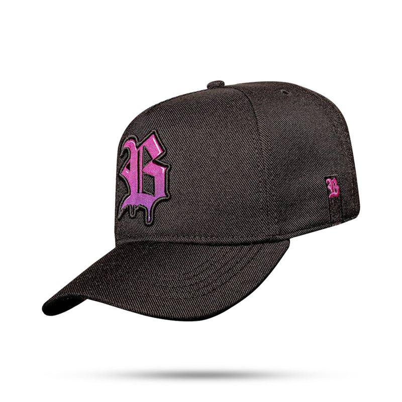 Boné Snapback Preto Logo Contour Splash
