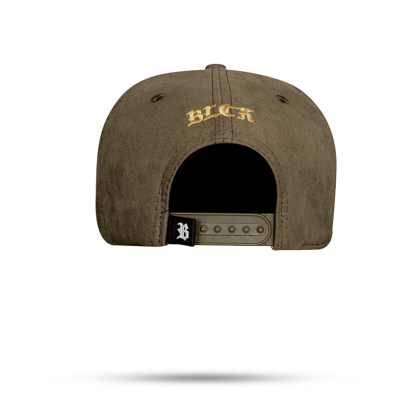 Boné Snapback Suede Verde Militar All In Gold Edition