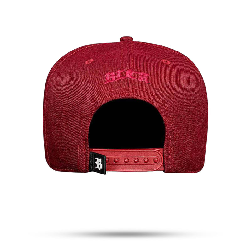 Boné Snapback Vinho Contour Veludo