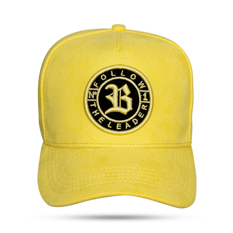 Boné Snapback Follow Suede Amarelo Claro