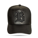 Boné Snapback Couro New Wings All Black Limited Edtion