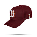 Boné Snapback Vinho Alto Relevo Branco