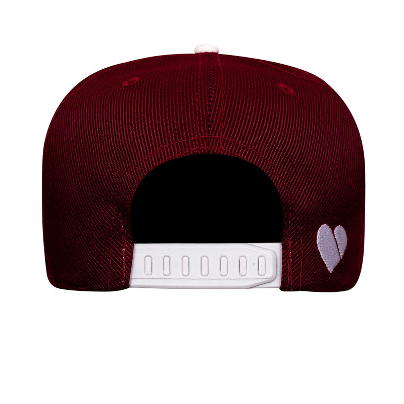 Boné Snapback N25 Aba Reta Vinho Kanji Força - I Love My Caps