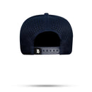 Boné Snapback New Trucker Laser Blue Dark Aba Couro