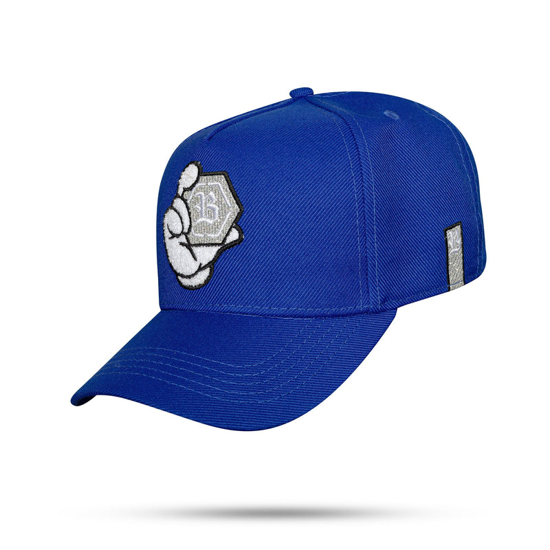 Boné Snapback Azul Royal Hex Shine Cinza