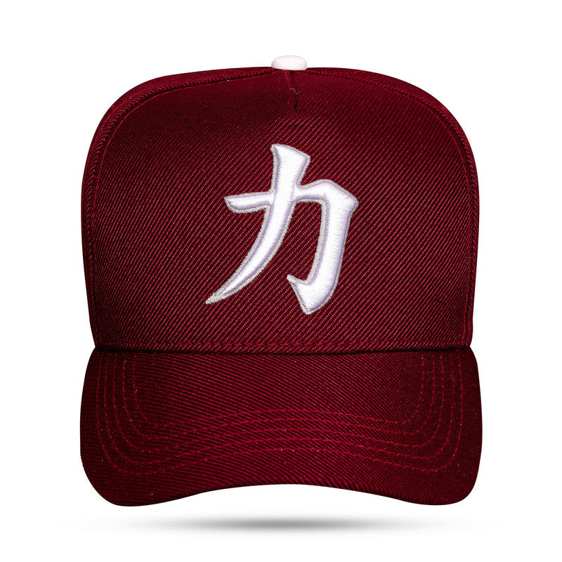 Boné Snapback N25 Vinho Kanji Força - I Love My Caps