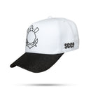 Boné Snapback Branco Aba Shine Corinthians