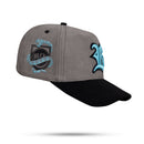 Boné Snapback Suede Cinza Snake