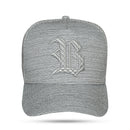 Boné Snapback Cinza Mescla Locked
