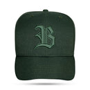 Boné Snapback Verde Musgo Contra Aba Blue Sky