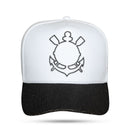Boné Snapback Branco Aba Shine Corinthians