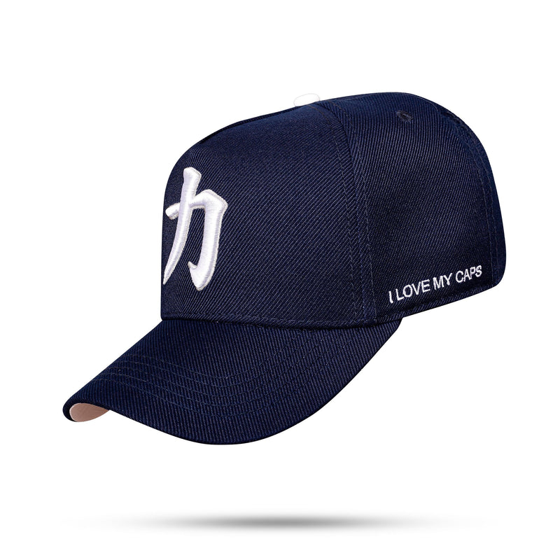 Boné Snapback N25 Azul Marinho Kanji Força - I Love My Caps